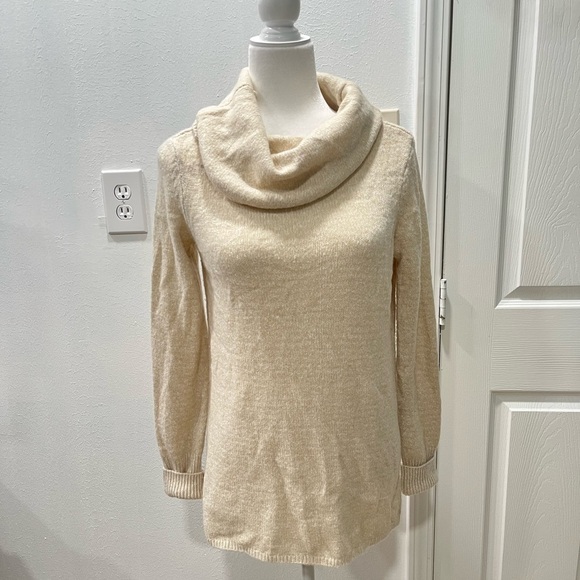 DKNY cream cowl neck sweater - Picture 1 of 7
